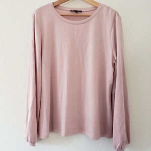 NWT - INC Pale Mauve / Rose Top International Concepts Long Sleeve - Size XL